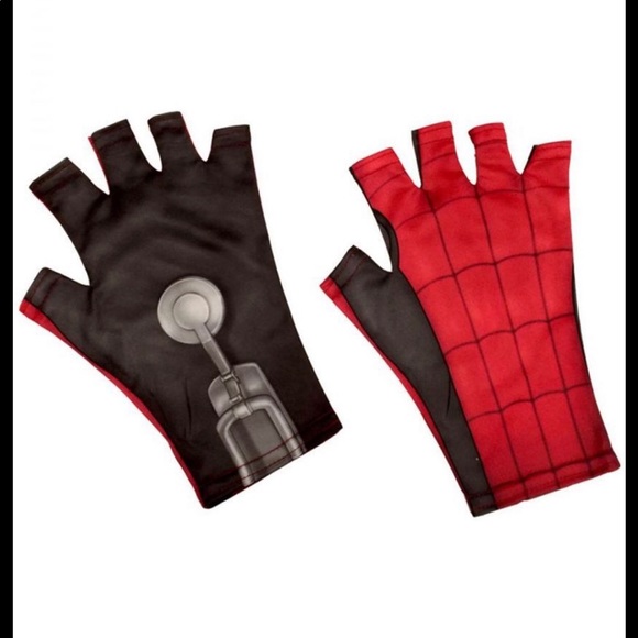 Spiderman adult homemade suit gloves - Picture 1 of 2